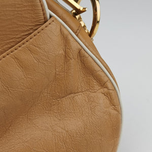 Pre-owned Christian Dior Saddle Beige Leather handbag | stylenewstar