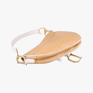 Pre-owned Christian Dior Saddle Beige Leather handbag | stylenewstar
