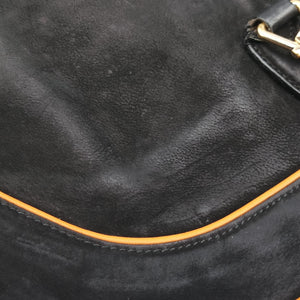 Pre-owned Gucci New Jackie Black Suede 277520 shoulderbag | stylenewstar