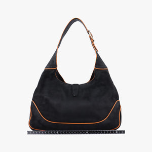 Pre-owned Gucci New Jackie Black Suede 277520 shoulderbag | stylenewstar
