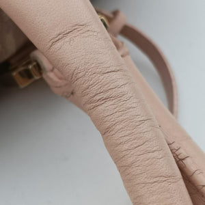 Pre-owned Fendi Zucchino boston Pink Canvas 8BL063 handbag | stylenewstar
