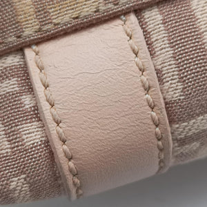 Pre-owned Fendi Zucchino boston Pink Canvas 8BL063 handbag | stylenewstar