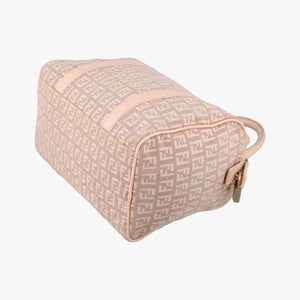 Pre-owned Fendi Zucchino boston Pink Canvas 8BL063 handbag | stylenewstar