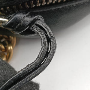 Vintage Gucci GG Marmont Black×white Leather 448065 shoulderbag | stylenewstar