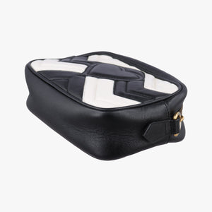 Vintage Gucci GG Marmont Black×white Leather 448065 shoulderbag | stylenewstar