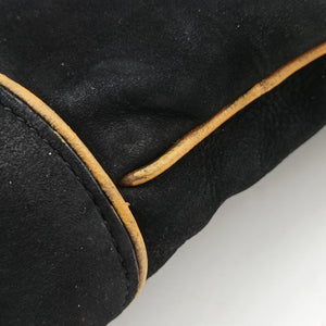 Pre-owned Gucci Jackie Flora Hobo Black Suede 277520 shoulderbag | stylenewstar