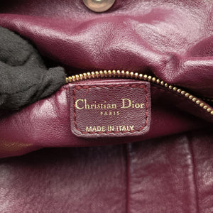 Secondhand Christian Dior Soft Lady Dior Intrecciato Tote Burgundy lambskin handbag | stylenewstar