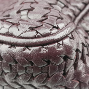 Secondhand Christian Dior Soft Lady Dior Intrecciato Tote Burgundy lambskin handbag | stylenewstar