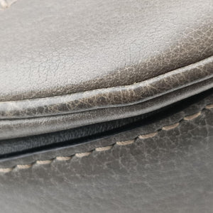 Pre-owned Gucci New Bamboo Gray leather 224964 shoulderbag | stylenewstar