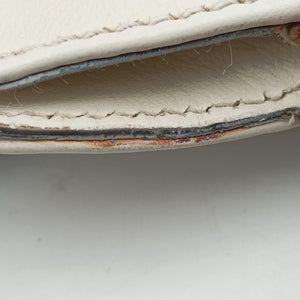 Pre-owned Gucci Abbey BeigexWhite canvas×leather 189831 handbag | stylenewstar