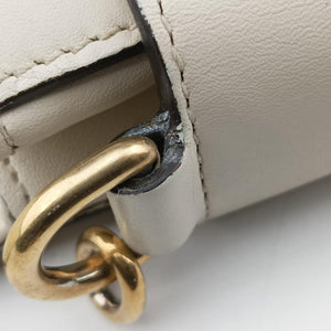 Vintage Gucci Broadway Tiger Head White Leather 453777 shoulderbag | stylenewstar