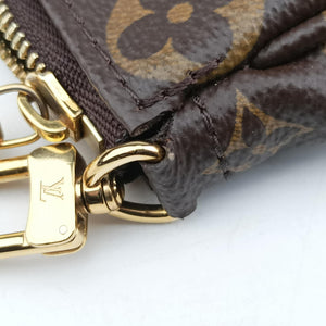Pre-owned Louis Vuitton Multi Pochette Accessoir brown×ROSE CLAIRE Monogram Canvas M44840 shoulderbag | stylenewstar