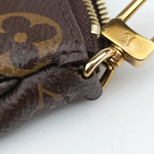 Pre-owned Louis Vuitton Multi Pochette Accessoir brown×ROSE CLAIRE Monogram Canvas M44840 shoulderbag | stylenewstar