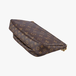 Pre-owned Louis Vuitton Multi Pochette Accessoir brown×ROSE CLAIRE Monogram Canvas M44840 shoulderbag | stylenewstar