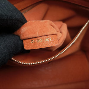 Secondhand Christian Dior Lady Dior Orange Leather shoulderbag | stylenewstar