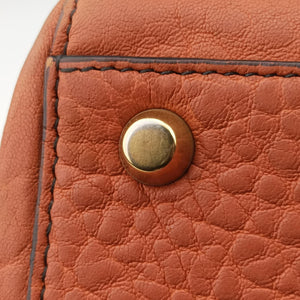 Secondhand Christian Dior Lady Dior Orange Leather shoulderbag | stylenewstar