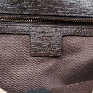 Pre-owned Gucci Horsebit Beige×Brown Canvas×Leather 114915 shoulderbag | stylenewstar