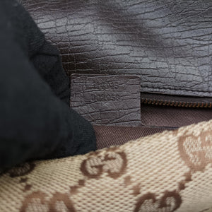 Pre-owned Gucci Horsebit Beige×Brown Canvas×Leather 114915 shoulderbag | stylenewstar