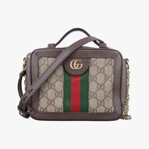 Secondhand Gucci Ophidia Brown×Beige PVC coated canvas×Leather 602576 shoulderbag | stylenewstar