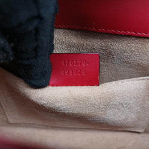 Pre-owned Gucci Sylvie Red Leather 470270 shoulderbag | stylenewstar