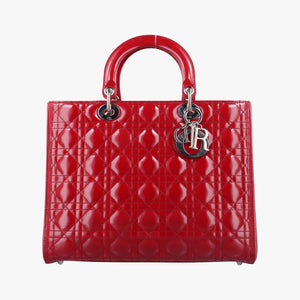 Secondhand Christian Dior Lady Dior Red Patent handbag | stylenewstar