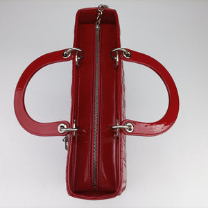 Secondhand Christian Dior Lady Dior Red Patent handbag | stylenewstar