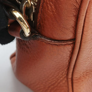 Pre-owned Gucci Soho Gold Brown leather 308364 shoulderbag | stylenewstar