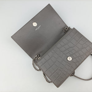 Vintage Yves Saint Laurent KATE Grey Leather 452159 shoulderbag | stylenewstar