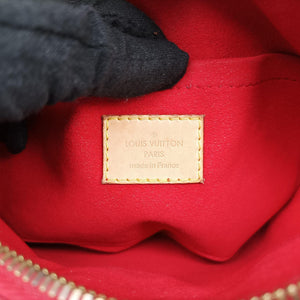 Pre-owned Louis Vuitton Pallas BB brown×CERISE Monogram Canvas×calf leather M41241 shoulderbag | stylenewstar