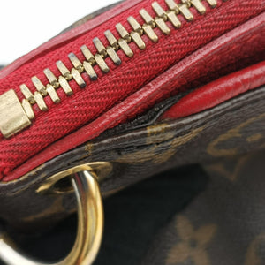 Pre-owned Louis Vuitton Pallas BB brown×CERISE Monogram Canvas×calf leather M41241 shoulderbag | stylenewstar