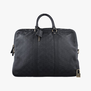 Pre-owned Gucci Guccissima Black Leather 208463 handbag | stylenewstar