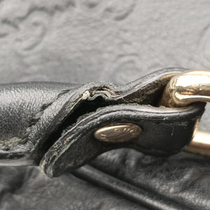 Pre-owned Gucci Guccissima Black Leather 208463 handbag | stylenewstar