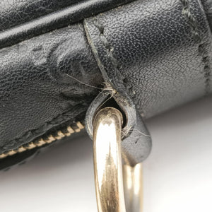 Pre-owned Gucci Guccissima Black Leather 208463 handbag | stylenewstar
