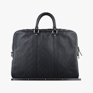 Pre-owned Gucci Guccissima Black Leather 208463 handbag | stylenewstar