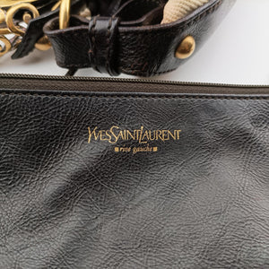 Secondhand Yves Saint Laurent Mombasa White canvas 151211 handbag | stylenewstar