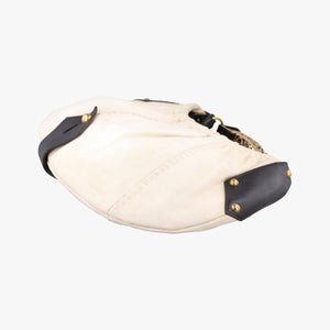 Secondhand Yves Saint Laurent Mombasa White canvas 151211 handbag | stylenewstar