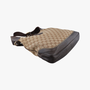 Pre-owned Gucci New Jackie Brown × Beige canvas×leather 246907 shoulderbag | stylenewstar