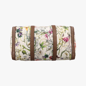 Pre-owned Gucci flora print Multicolour canvas×leather 247205 handbag | stylenewstar
