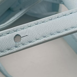 Pre-owned Bottega Veneta THE ARCO Tote Blue lambskin shoulderbag | stylenewstar