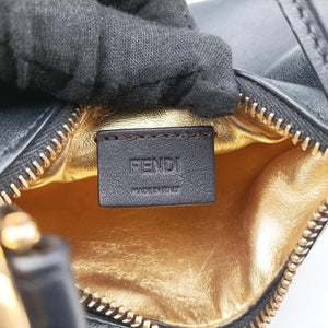 Vintage Fendi Nano Fendigraphy Black Leather 7AS089 handbag | stylenewstar
