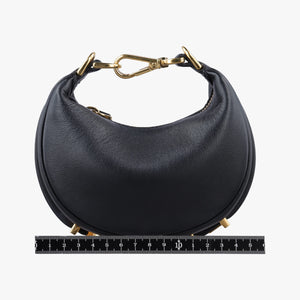 Vintage Fendi Nano Fendigraphy Black Leather 7AS089 handbag | stylenewstar