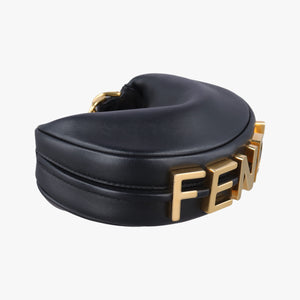 Vintage Fendi Nano Fendigraphy Black Leather 7AS089 handbag | stylenewstar