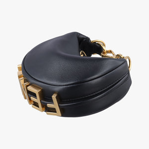Vintage Fendi Nano Fendigraphy Black Leather 7AS089 handbag | stylenewstar