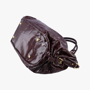 Pre-owned Louis Vuitton Mahina Surya XL Violet Vernis M95798 handbag | stylenewstar