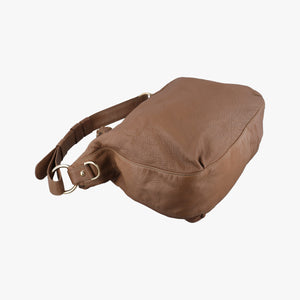 Pre-owned Gucci G Wave Hobo Brown Leather 232931 shoulderbag | stylenewstar