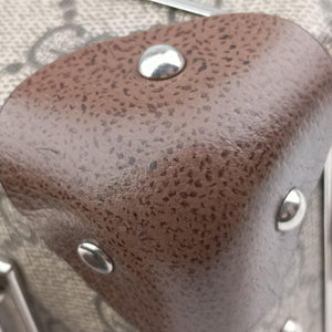 Pre-owned Gucci Bamboo Vanity Case Beige x Brown PVC coated canvas 588351 handbag | stylenewstar