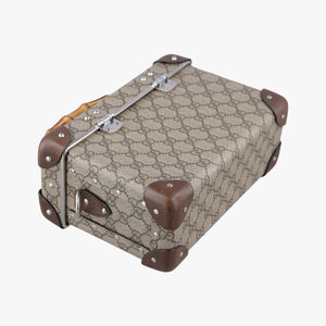 Pre-owned Gucci Bamboo Vanity Case Beige x Brown PVC coated canvas 588351 handbag | stylenewstar