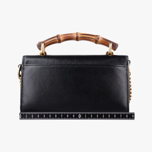 Pre-owned Gucci Bamboo Diana Black Leather 675795 shoulderbag | stylenewstar