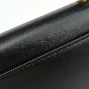 Pre-owned Gucci Bamboo Diana Black Leather 675795 shoulderbag | stylenewstar