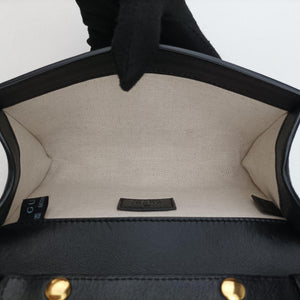 Pre-owned Gucci Bamboo Diana Black Leather 675795 shoulderbag | stylenewstar